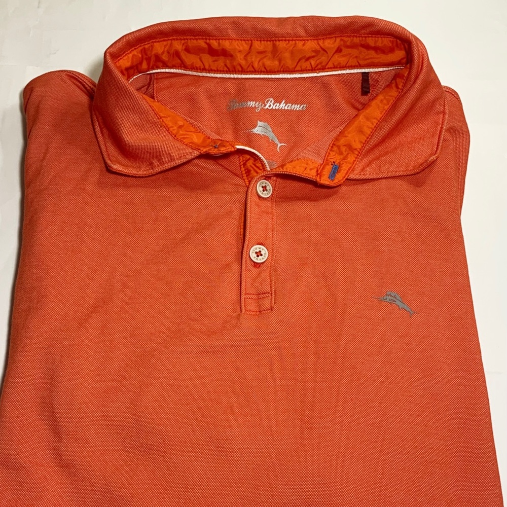 TOMMY BAHAMA Men’s Large Orange Golf Polo